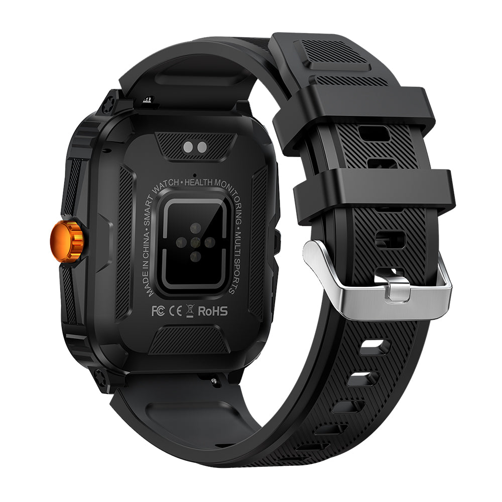 Smart watch COLMI P76 orange button back view