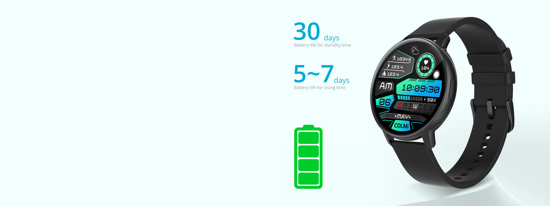 Smartwatch COLMi i31 battery life (17)