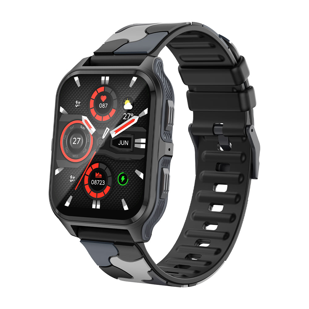 Smart watch COLMi P73 black camouflage strap left picture (5)